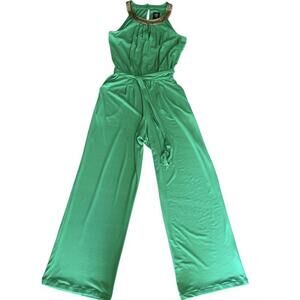 Vince‎ Camuto Embellished Neck Wide Leg Jumpsuit SZ XS